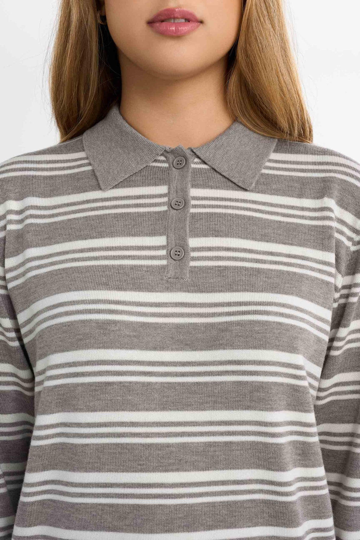 Strickpullover aus Piqué