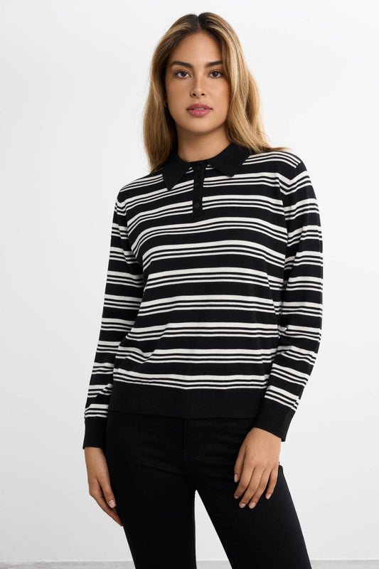 Strickpullover aus Piqué