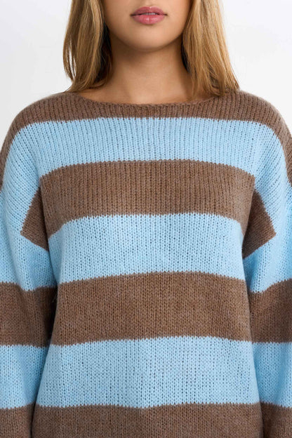 Gestrickter Ringelpullover