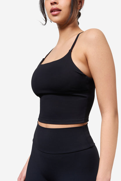 Black Signature Crop Top - for dame - Famme - Tank Top