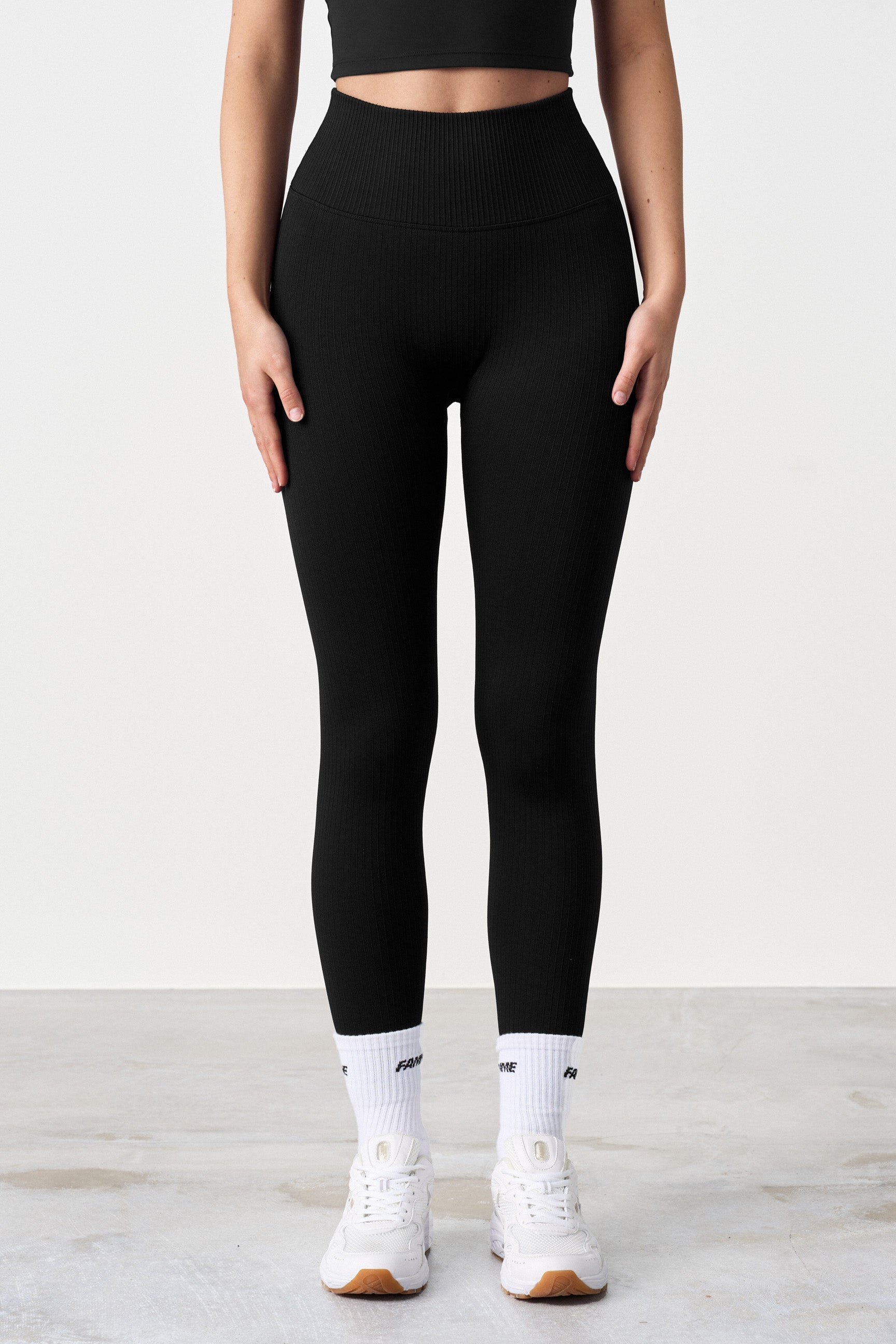 Ribbed Seamless Leggings - for dame - Famme - Leggings